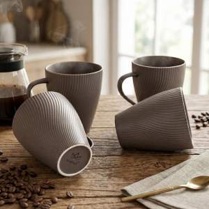 Cedar Unique New Bone China Coffee Mug (Set of 4)