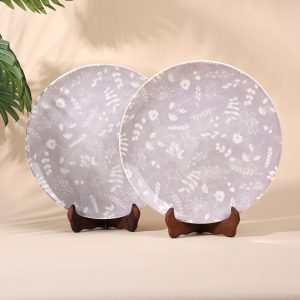 Dahlia: Porcelain Dining Plates Set of 2 (10.8 Inches)