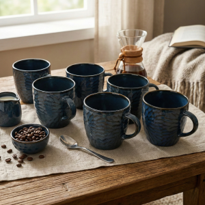 mosaic-denim-hue_001.png Mosaic Denim Hue Ceramic Tea Cup (Set of 6)