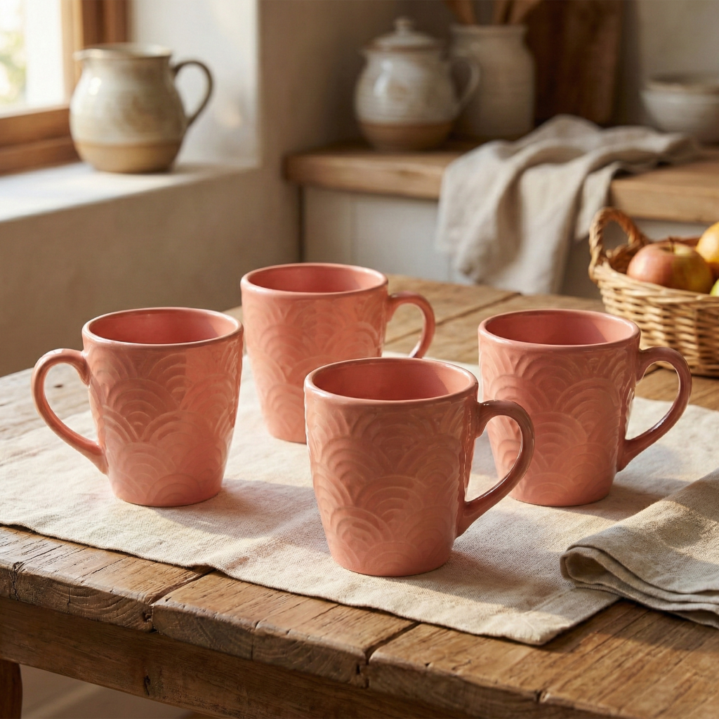 peachy-coral-pink-ceramic-coffee-mug-set-of-4