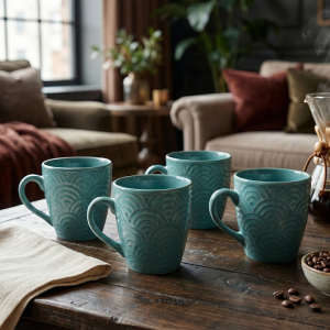 sea-foam_004.png Sea Foam Ceramic Coffee Mug (Set of 4)