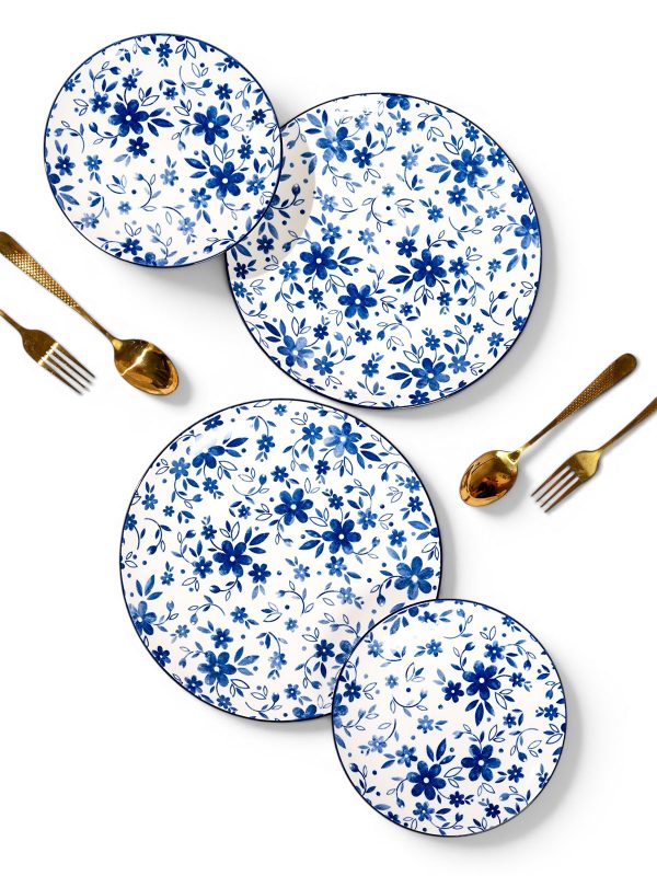 Bluebell: Porcelain Dinner Plates Set
