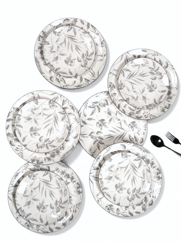 Ivory Porcelain Dinner & Quarter Plate Set