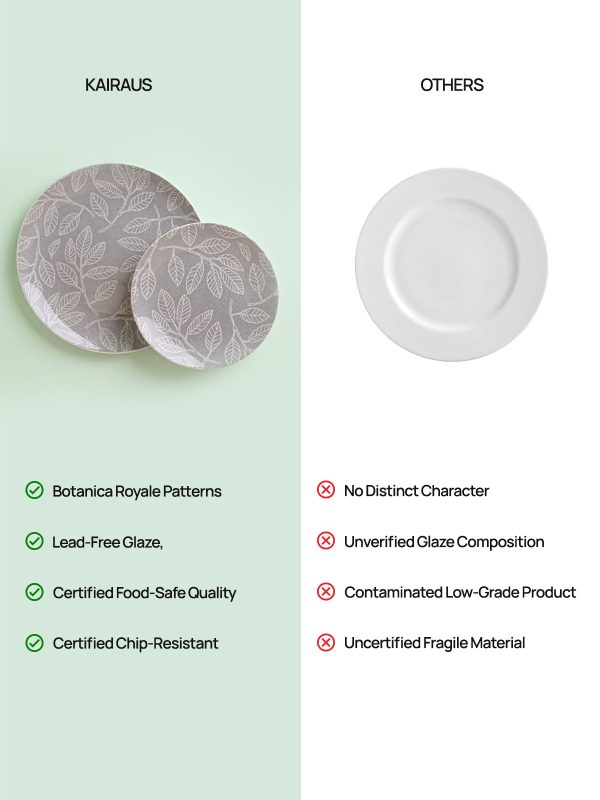 Boheme Subtle Porcelain Plate Boheme Porcelain Dinner & Quarter Plate Set