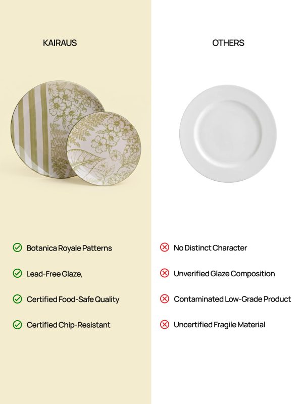 Hazel Porcelain Dinner & Quarter Plate Set